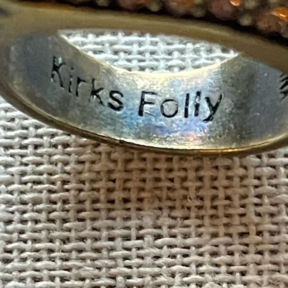 Kirks Folly Crystal Owl Ring Size 7 - Picture 6 of 9